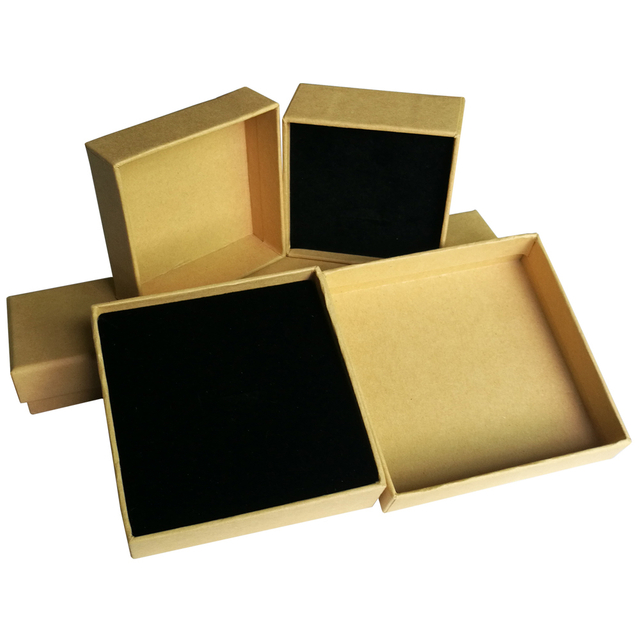 Aangepaste promotie kraftkarton papier oorbel verpakking