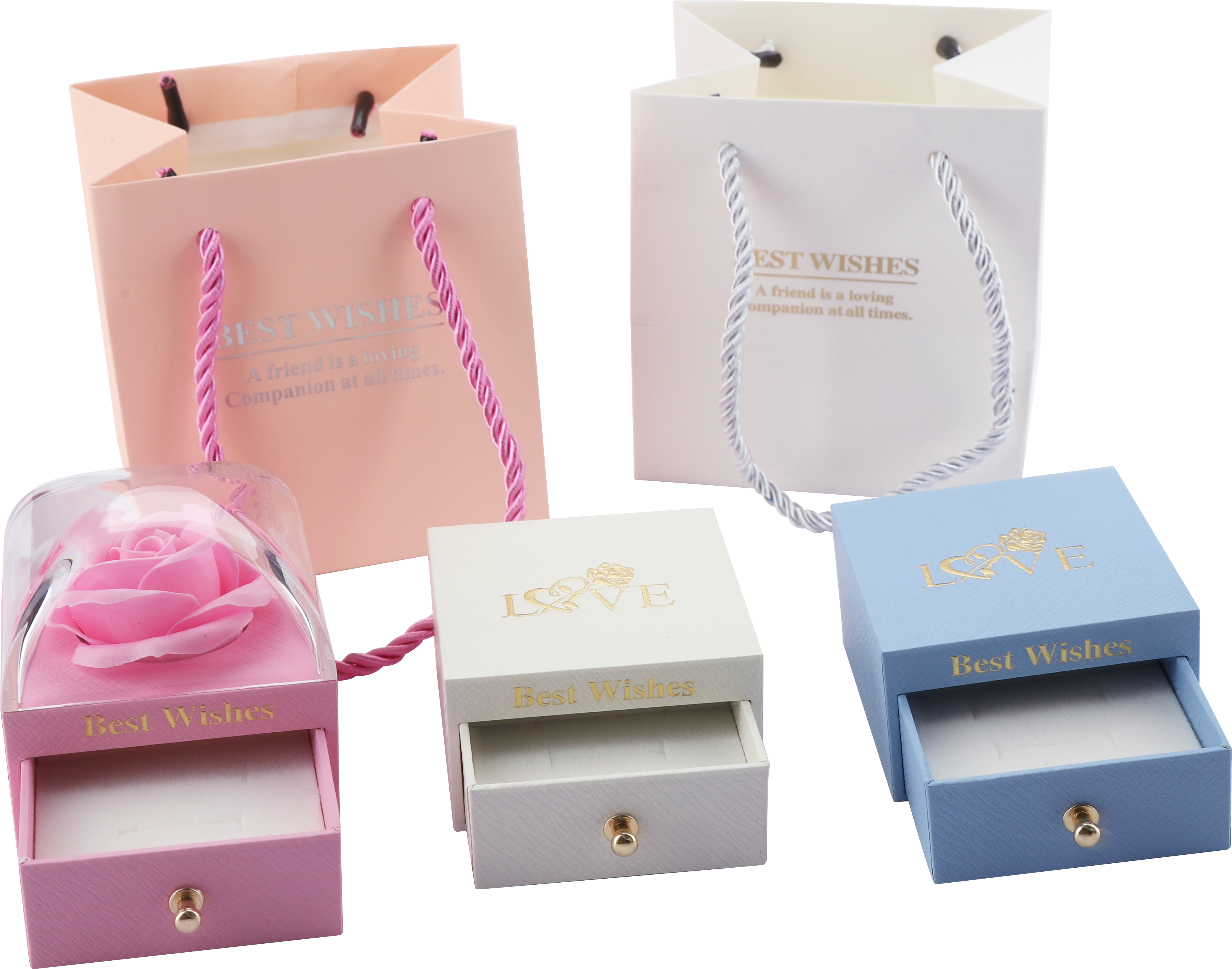 Lyx OEM smycken Blomma Papper Box Packaging Tillverkare