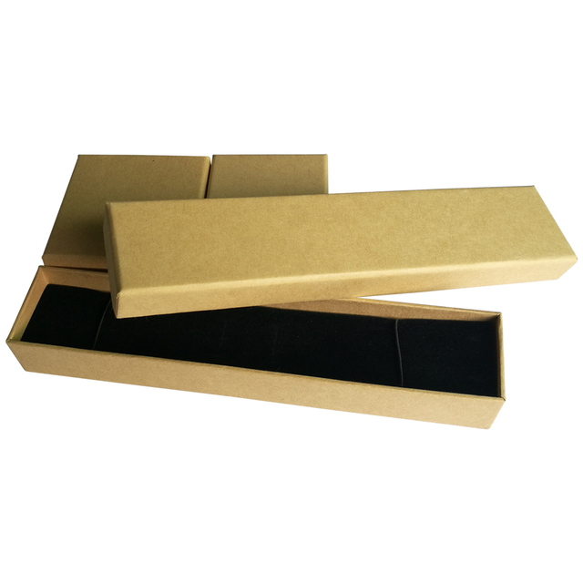 Aangepaste promotie kraftkarton papier oorbel verpakking
