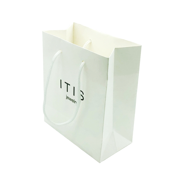 Gepersonaliseerde witte geschenkzakjes met handvatten Pakketleverancier