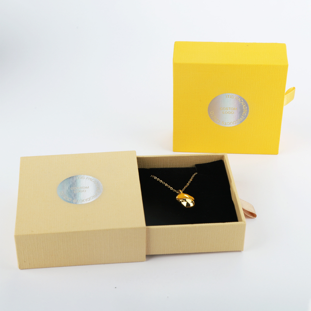 Scatola per imballaggio personalizzata di gioielli in oro di lusso