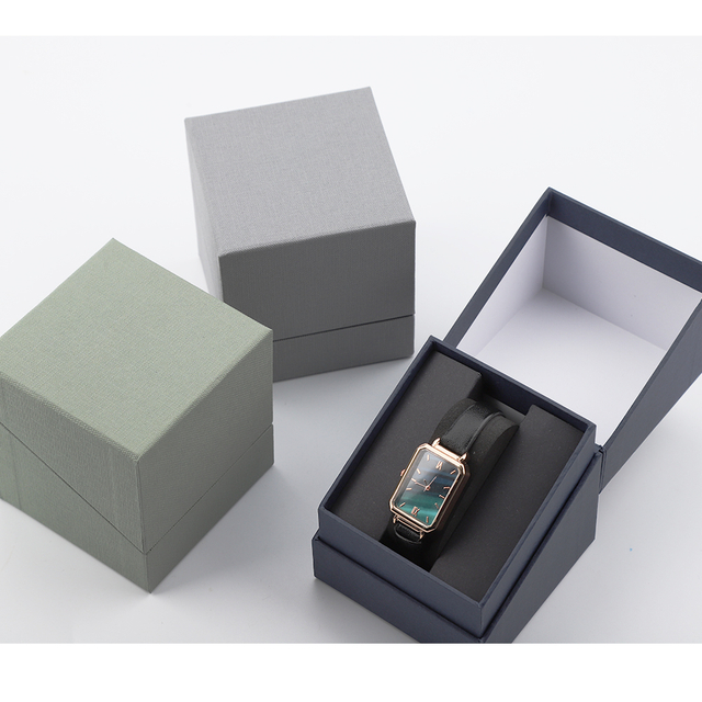 Aangepaste luxe herenhorloge sieraden papieren doos